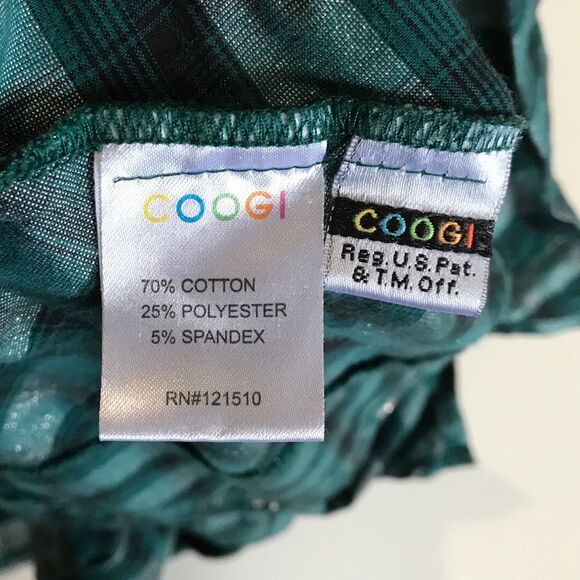 COOGI Metallic Plaid Snap Front Western Shirt Embroidered Spell Out Sz L - Picture 15 of 16